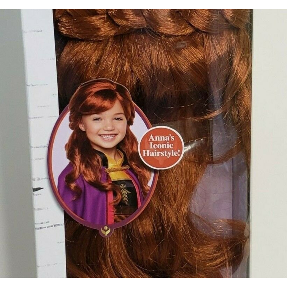 New Disney Frozen II Anna Wig Child's Size Costume Halloween Cosplay Long Red